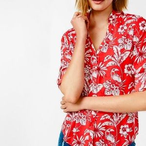 Express Tropical Print Portofino Shirt